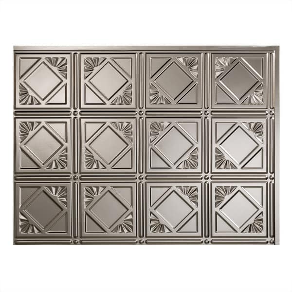 Fasade® Traditional 4 Brushed Nickel Backsplash Kit - 15 Sq. Ft.