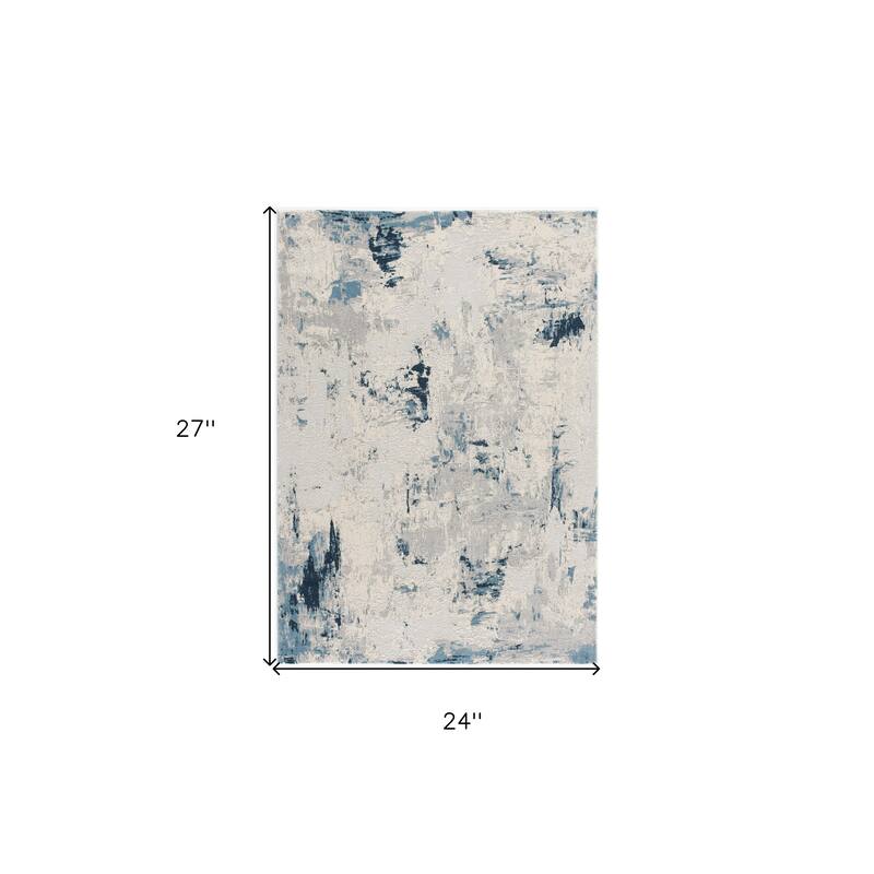 HomeRoots Abstract Contemporary Square Area Rug - 27.00 in. x 24.00 in. x 0.80 in.