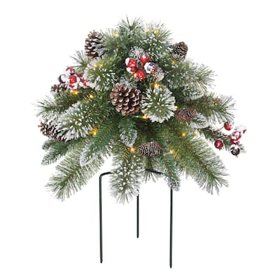 Puleo International 18" Battery Operated Snowy Urn Filler