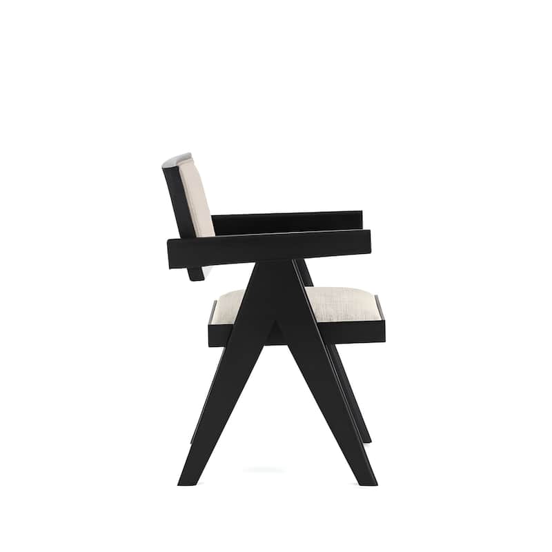 Alpine Furniture Raquel Dining Set of 2 Side Chairs, Black