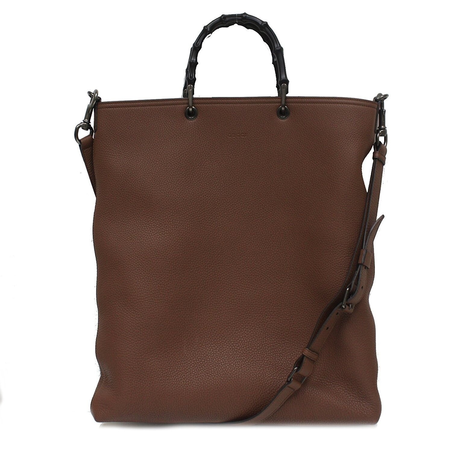 brown leather shopper bag