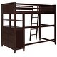preview thumbnail 7 of 36, Twin Loft Bed wDesk, Side Cabinet, Drawers, Shelves, Ladder, Guardrail