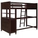 preview thumbnail 9 of 13, Twin over Full Wooden Bunk Bed with 3-Layer Shelves, Drawers & Storage Stairs - Space-Saving Design