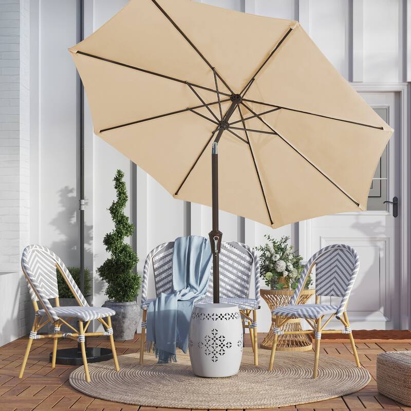 10ft Patio Market Umbrella with Crank & Tilt,UV-Risistant