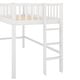 preview thumbnail 7 of 11, White Twin Size Wood Low Loft Bed with Ladder and Slide for Kids, Boys and Girls