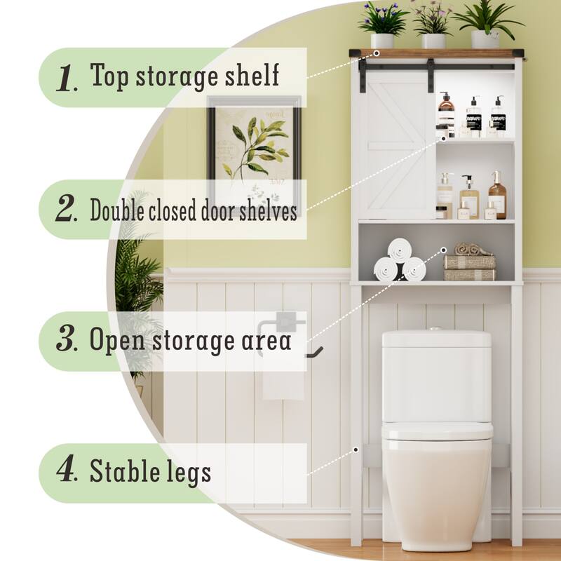 Freestanding Over The Toilet Storage