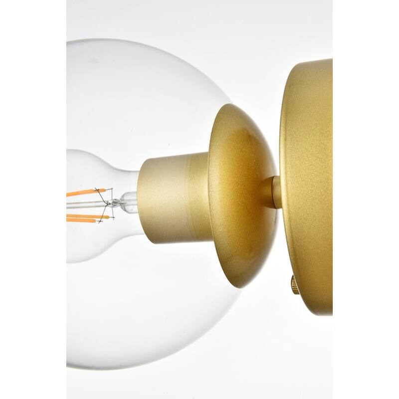 Roger 1 Light Black and Clear Bath Sconce