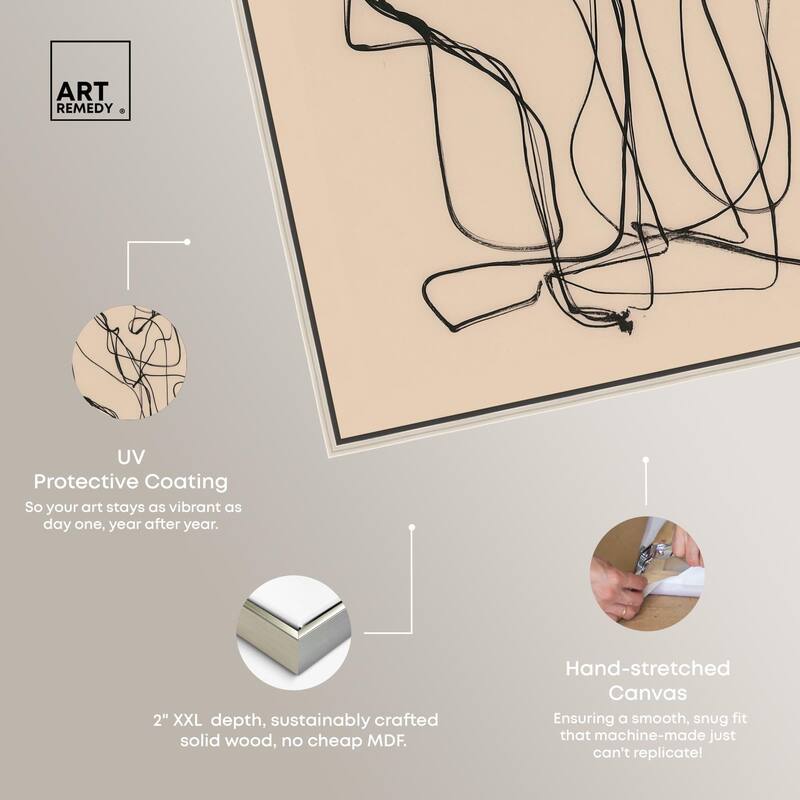Embrace of Lines II Canvas by Art Remedy