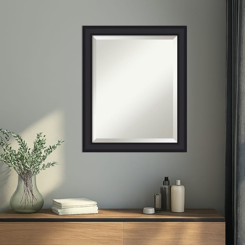 Oliver Narrow Beveled Wood Framed Wall Mirror
