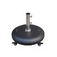 preview thumbnail 1 of 4, Rye Studio Concrete Round Umbrella Base w/Wheels featuring Leather Sense