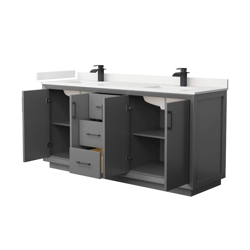 Wyndham Collection WCF414172D-QTZ-UNSMXX Strada 72" Free Standing
