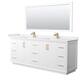 Option White / White Cultured Marble Top / Satin Bronze