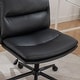 preview thumbnail 22 of 36, Armless Criss Cross Office Desk Chair, Vanity Chair with Wheels and Thickened Cushion, Ergonomic Adjustable Swivel Task Chair