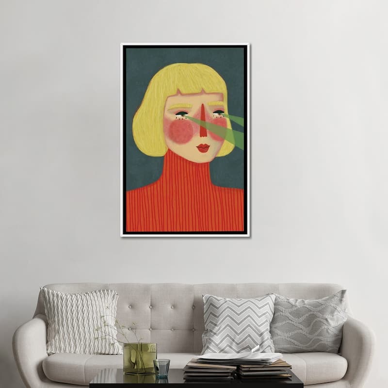 iCanvas "Lasers" by Renee Melia Framed