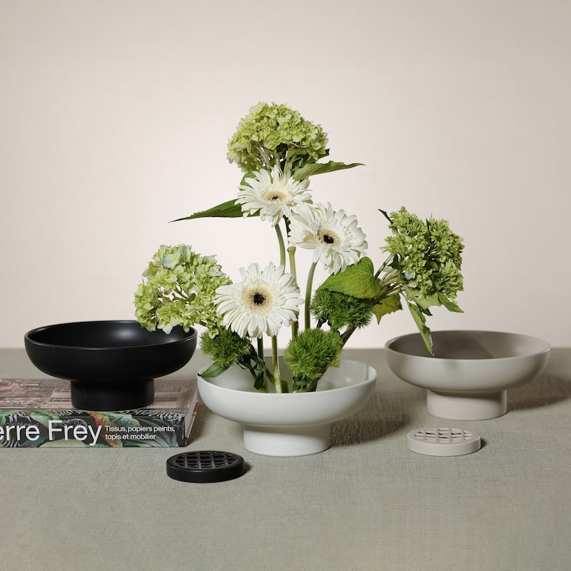 Japanese Ikebana Ceramic Floral Arrangement Bowl