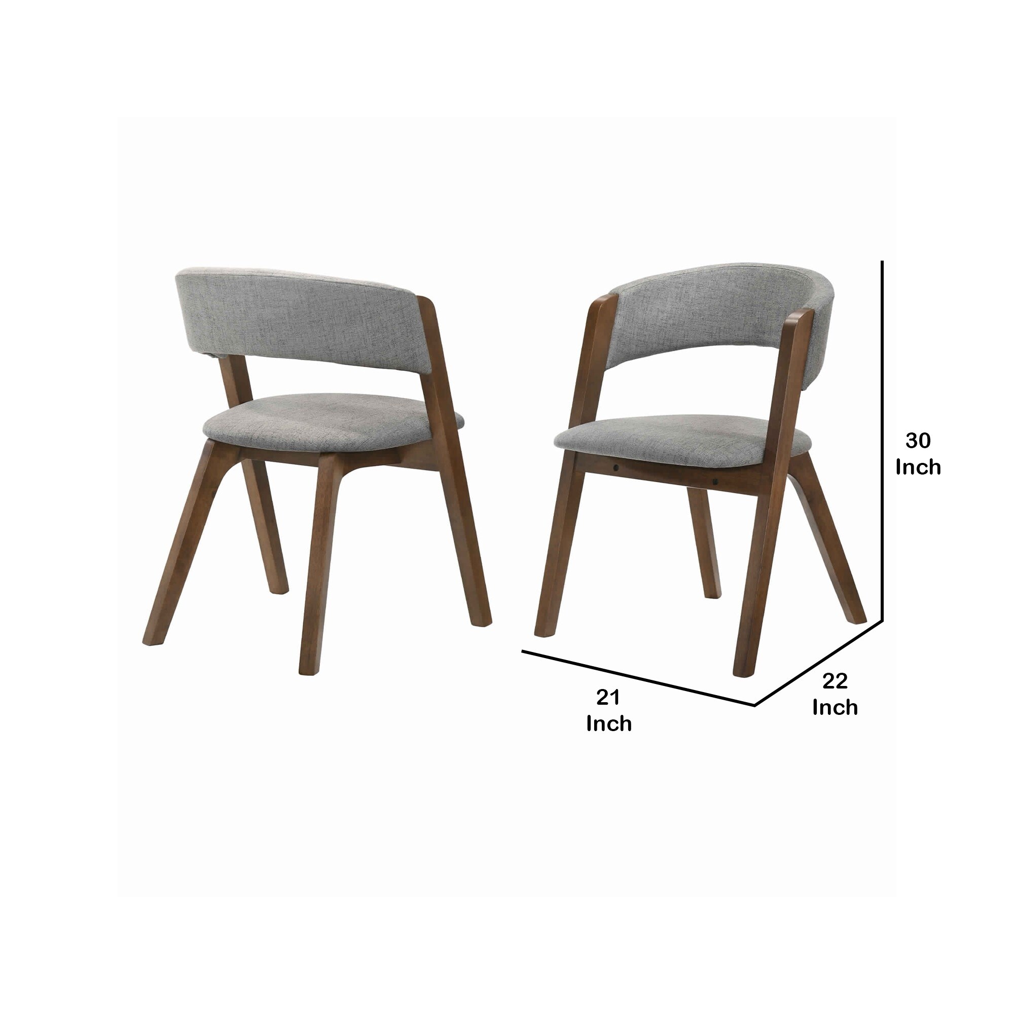 Shop Fabric Upholstered Round Back Wood Dining Chair Set Of 2 Brown And Gray Overstock 31688839,Cute Wallpaper Strawberry Cow Drawing Cute