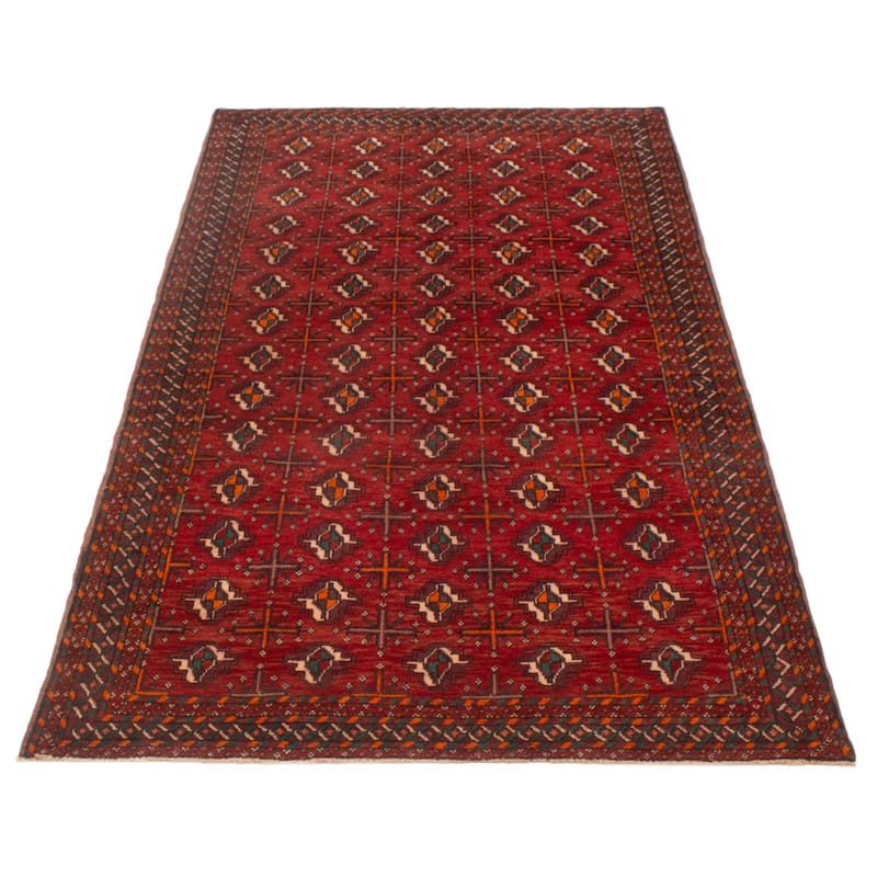 ECARPETGALLERY Hand-knotted Melis Vintage Red Wool Rug - 5'1 x 9'5