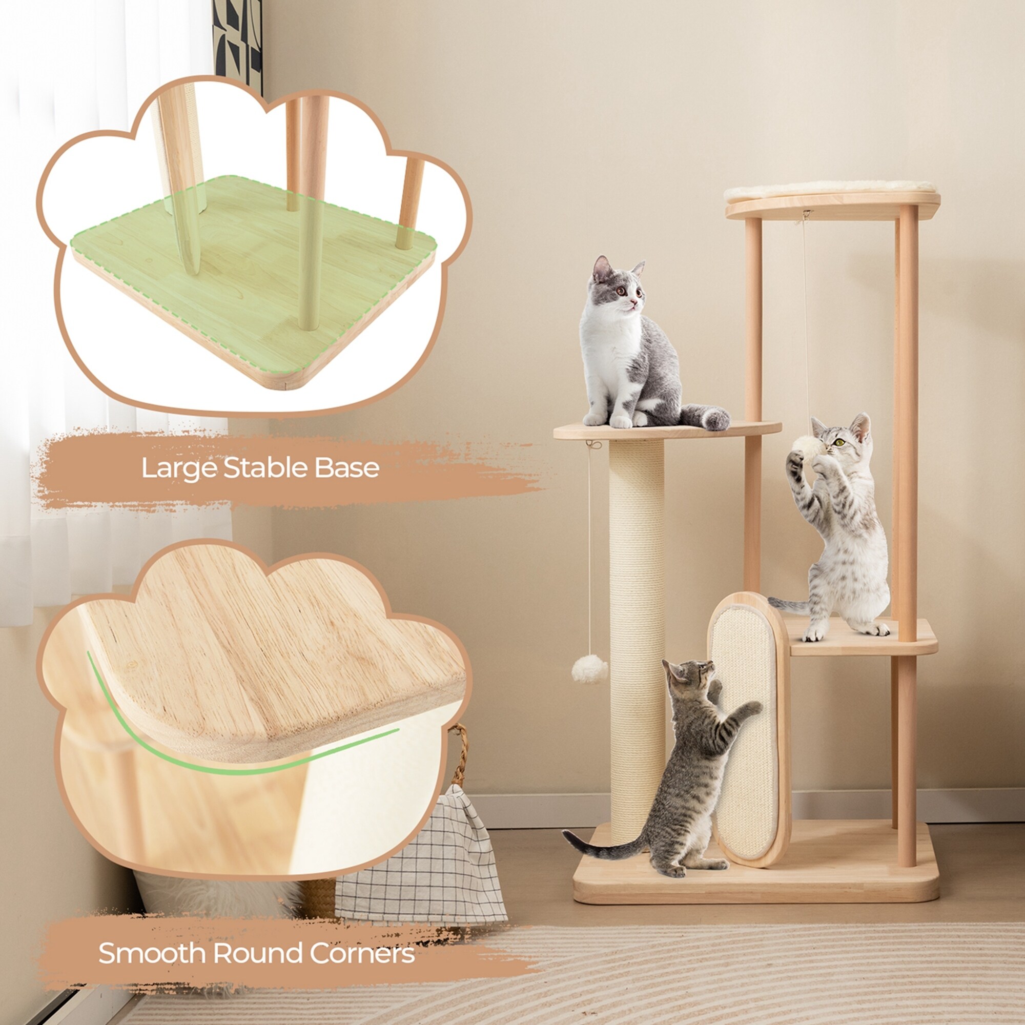 Cat tree with scratchboard sales