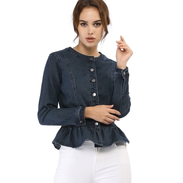 black denim peplum jacket
