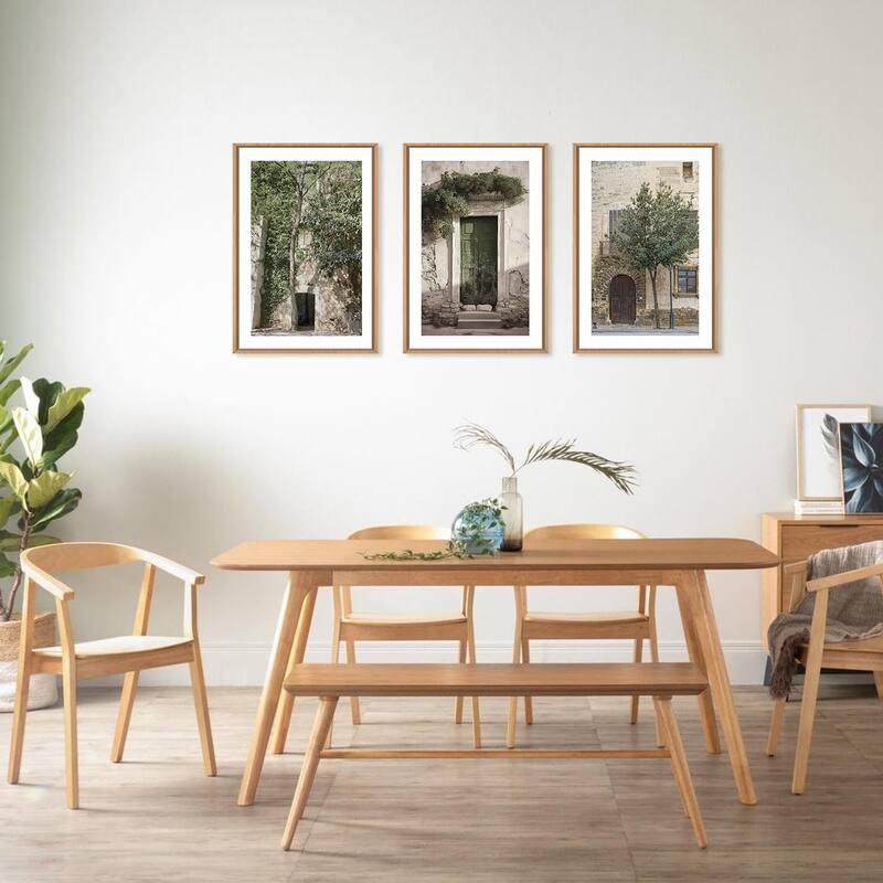 Vintage Italy City Landscape Framed Canvas Wall Art Set