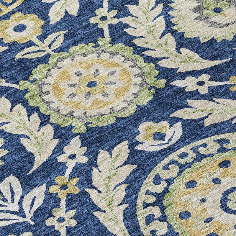 HomeRoots Floral Transitional Rectangle Outdoor Rug