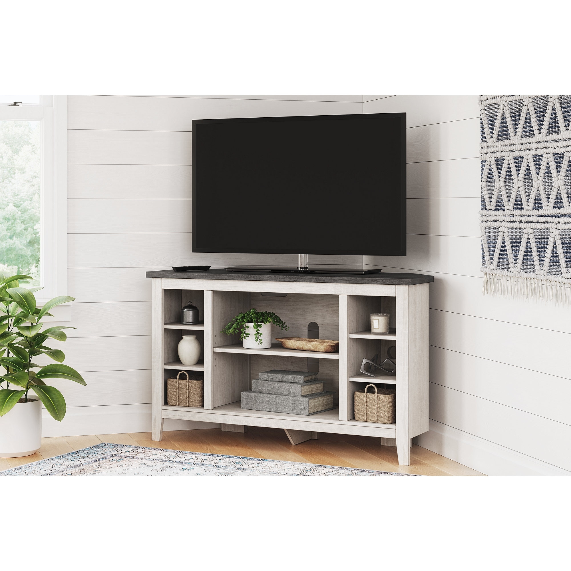 Signature design by ashley derekson 71 inch shop electric fireplace tv stand
