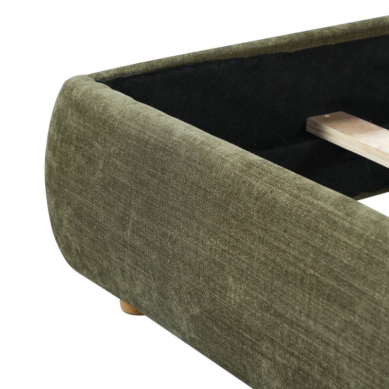 Christopher Knight Home - Charlotte Upholstered Platform Bed with Removable Pillow Headboard