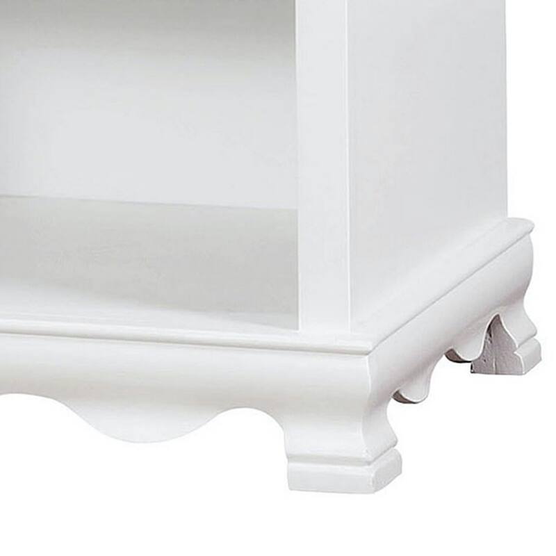 White 1 Drawer 19 in. W Nightstand with Sturdy Hardware and Ample Storage
