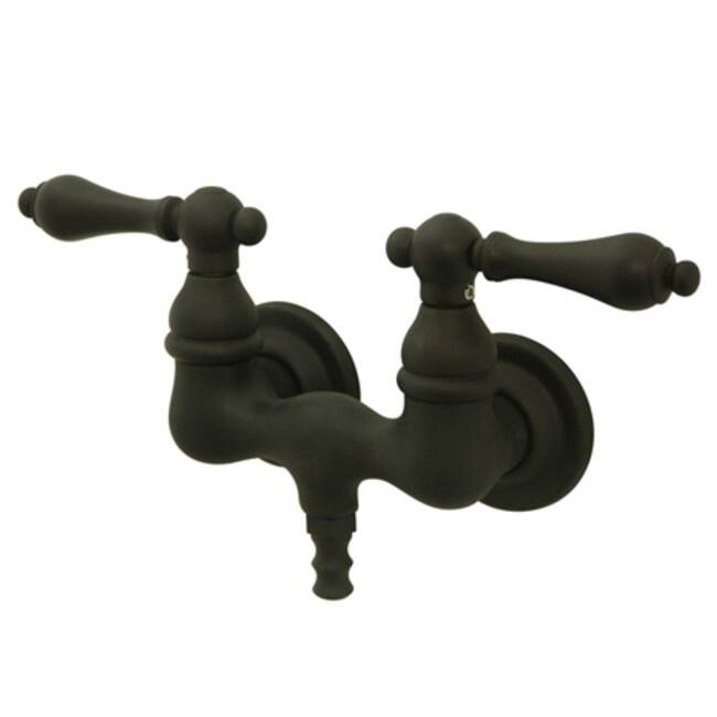 Kingston Brass Vintage Wall Mounted Clawfoot Tub Filler with Porcelain - Oil Rubbed Bronze