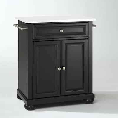 Kitchen Island Cart Portable Stone Top Storage Island Modern Kitchen Furniture