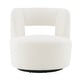 preview thumbnail 23 of 25, Swivel Barrel Chair with Soft Teddy Fabric, Comfy Round Accent Chair for Living Room