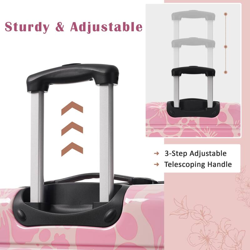 3-Piece, Modern Luggage Sets, Lightweight Luggage with Silicone Handles and Combination Lock, for Boarding Travel