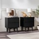 preview thumbnail 32 of 39, Middlebrook Mid-Century Solid Wood 2-Drawer Nightstand, Set of 2