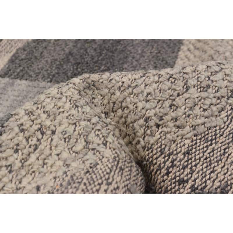 ECARPETGALLERY Hand-knotted Tangier Grey Wool Rug - 5'3 x 7'8