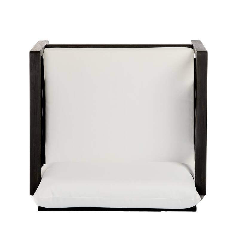 Christopher Knight Home - Outdoor Acacia Wood Club Chair with Water-Repellent Cushions and Textilene Accents