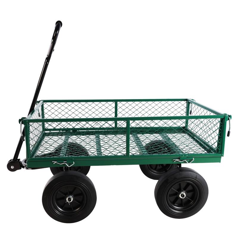 Multi-functional cart with 10-inch solid tires for gardening and farming