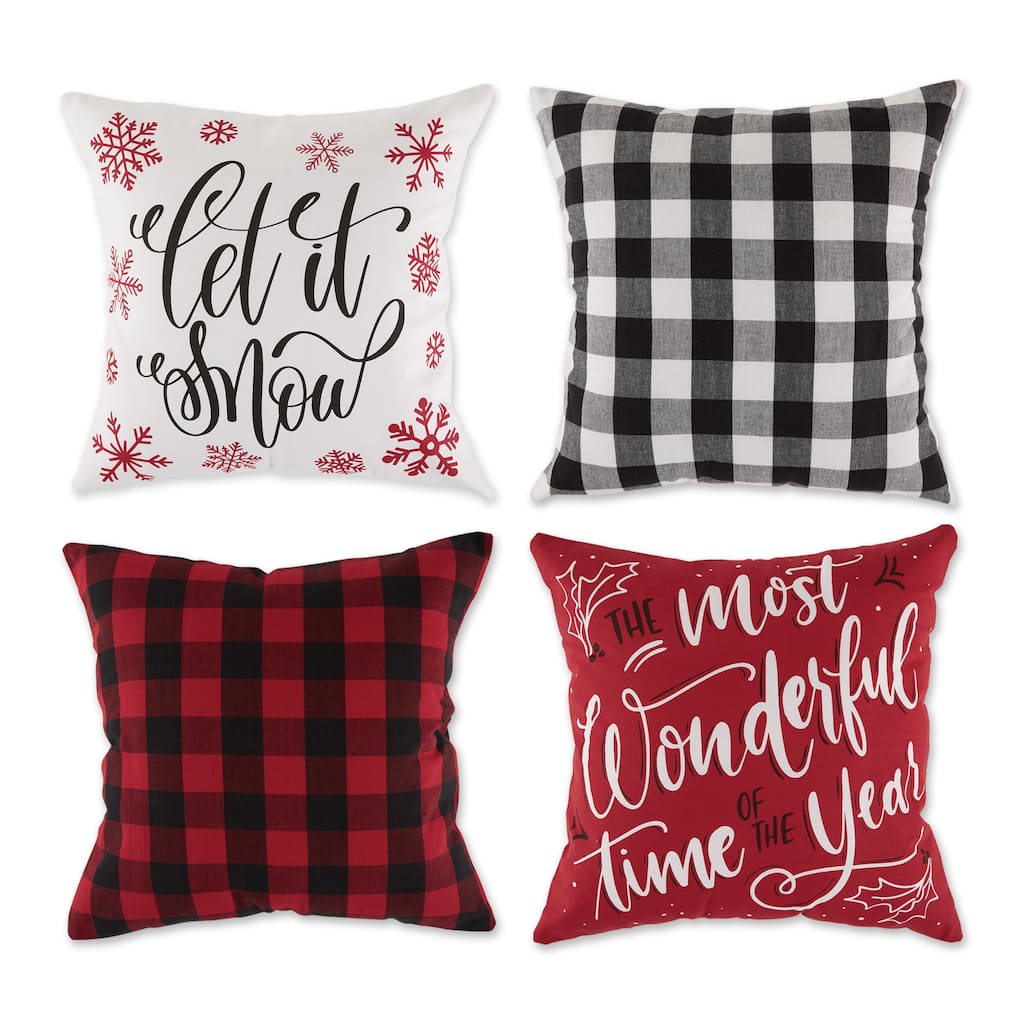 DII Asst Christmas Pillow Cover 18x18