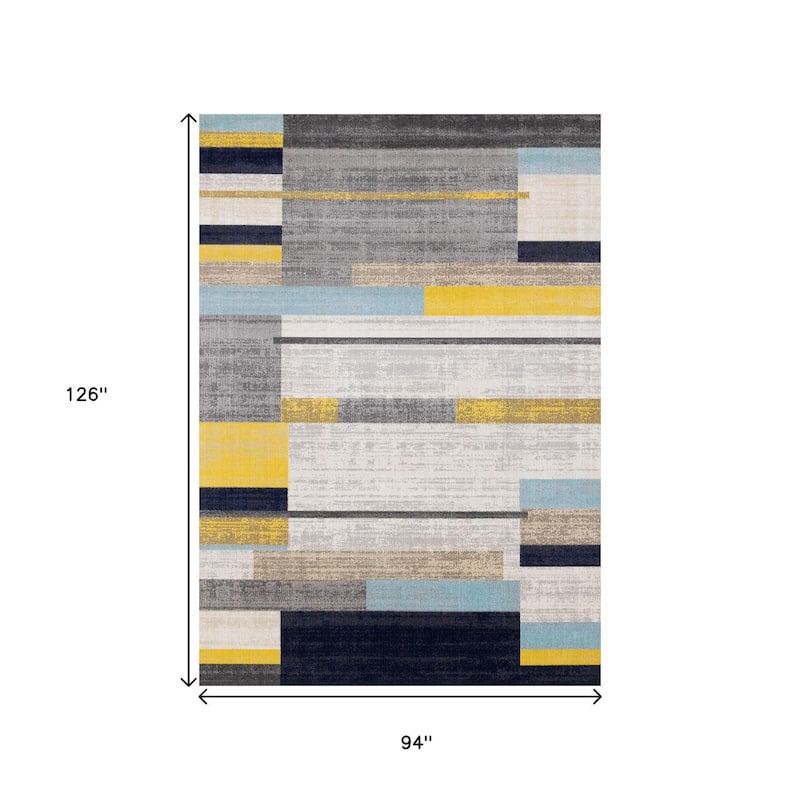 HomeRoots Geometric Modern Rectangle Area Rug - 8' X 11'