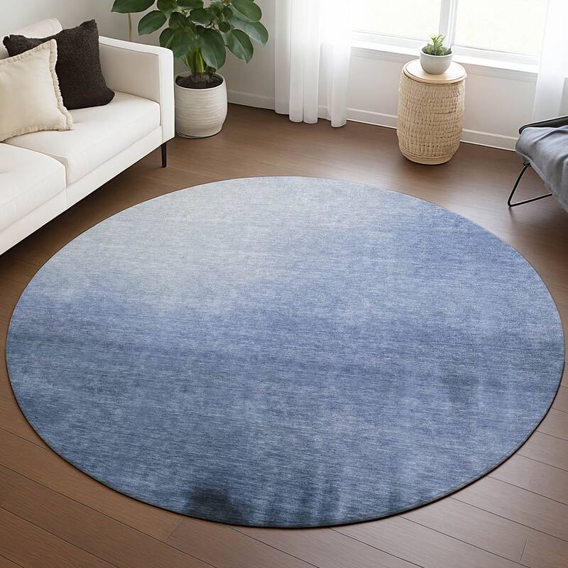 Machine Washable Indoor/ Outdoor Modern Dawn Chantille Rug