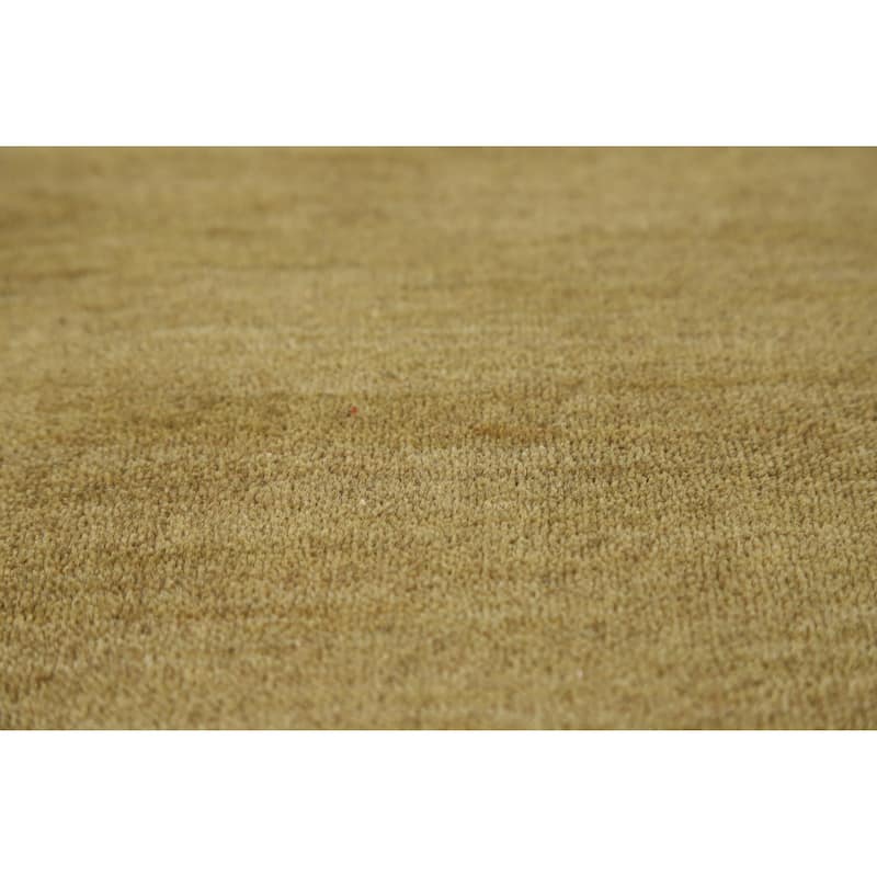 Green Gabbeh Oriental Rug Handmade Modern Wool Carpet - 3'11" x 5'11"