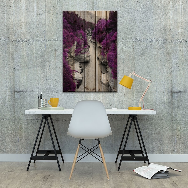 Vanishing Pigment Print On Wood by 5by5collective - Multi-Color