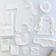preview thumbnail 3 of 2, Newborn Baby Boy Coming Home Outfit Set, Retro Style - 10 Pcs White