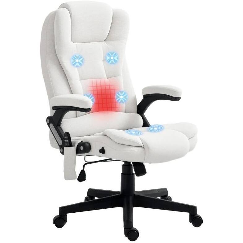 High Back Executive Office Chair with Reclining Backrest, Padded Armrests and Remote