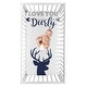 preview thumbnail 1 of 0, Woodland Deer Collection Boy Photo Op Fitted Crib Sheet - Navy Blue and White Stag