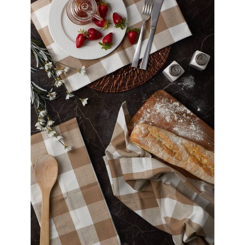DII Vintage Red Buffalo Check Dishtowel (Set of 3)