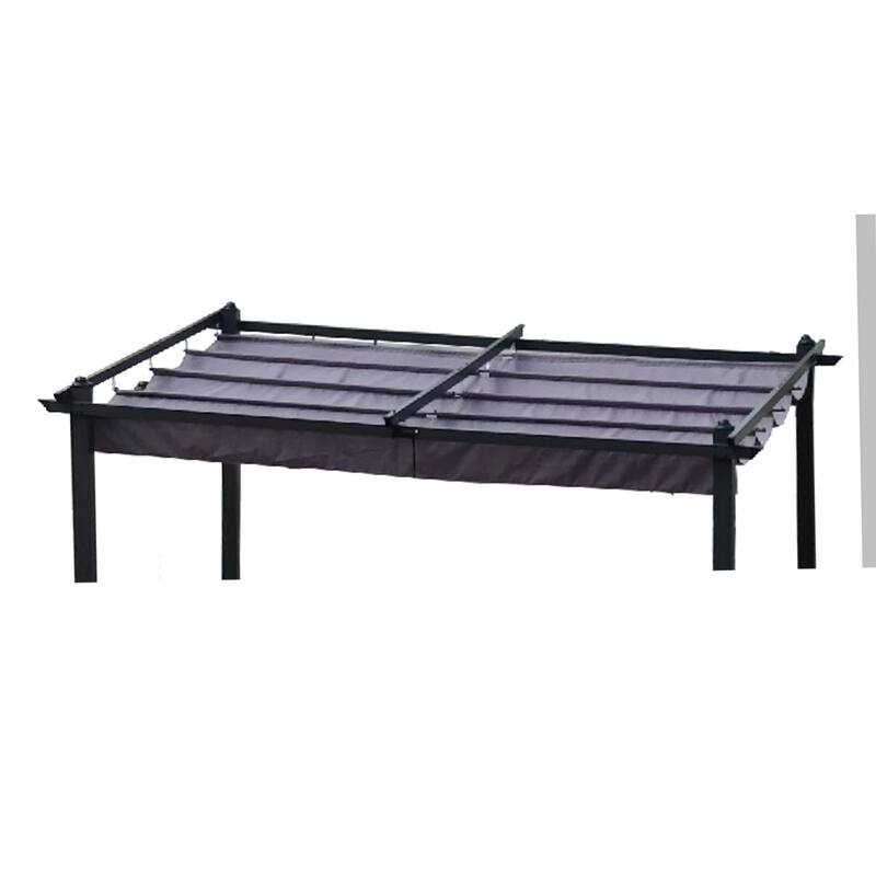 Replacement Canopy Fabric for Outdoor Retractable Pergola - Grey