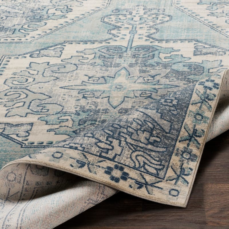 Livabliss Lleucu Distressed Persian Area Rug