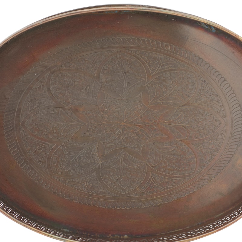 Metal Tray - Set of 2 Brown - Roche River Decor - 13"W x 17"L x 3"H