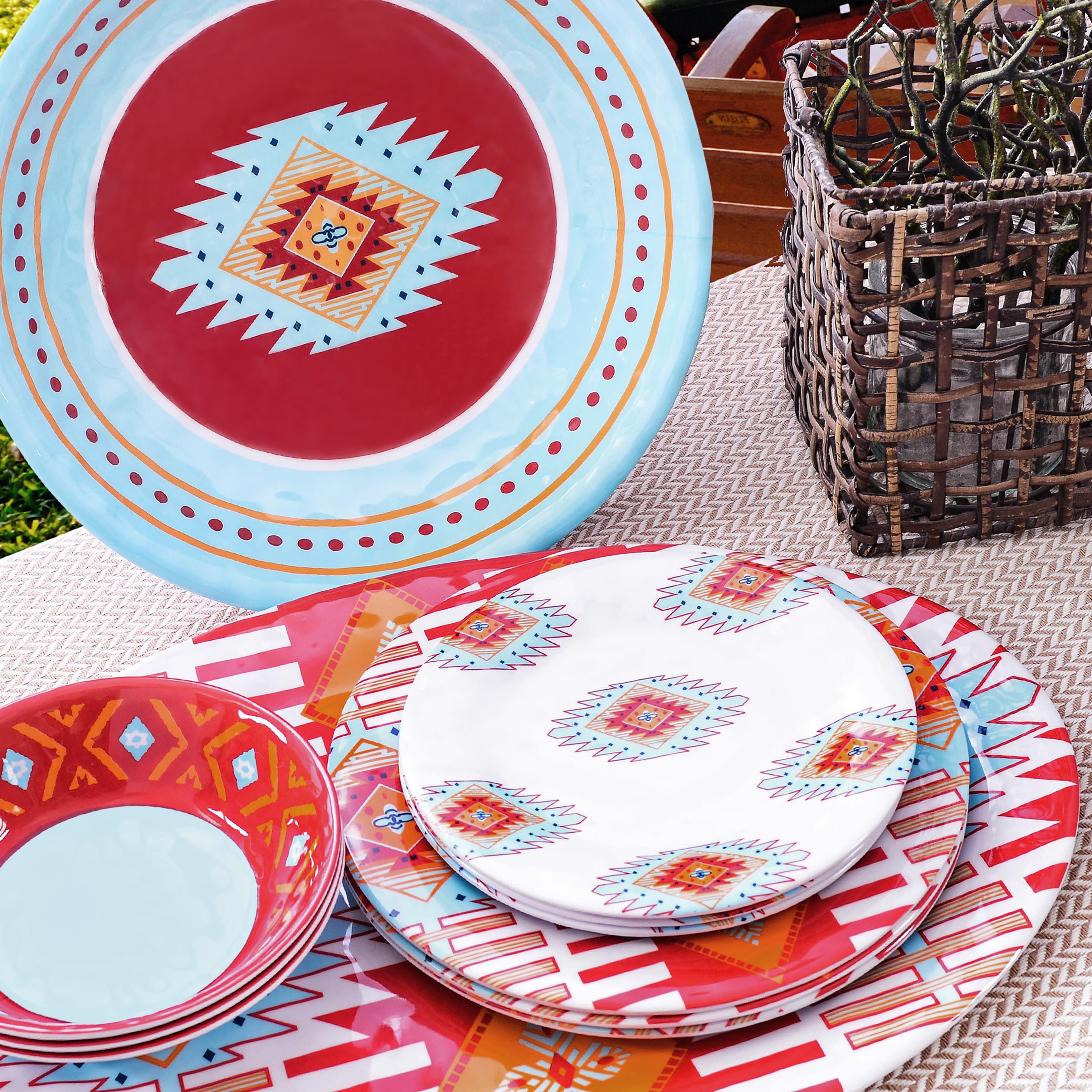 Salad Plates Melamine Dinnerware Walmart Spirit Valley Melamine