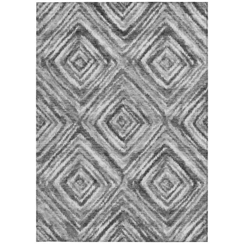 HomeRoots Geometric Transitional Rectangle Outdoor Rug